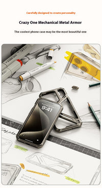 Men's Titanium Alloy Metal Drop-resistant Hollow Heat Dissipation Phone Case