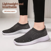 Plus-size Lightweight MD-soled Flyknit Stretchy Casual Shoes