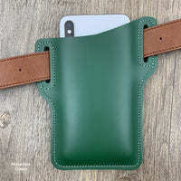 Outdoor Sports Vertical Phone Waist Pouch Leather Case
