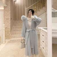 Atmosphere Double-faced Woolen Goods Big Fur Collar Coat
