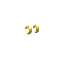 Niche Design High-end Geometric C-shaped Frosted Brushed Earrings