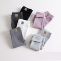 Spring And Autumn Thickening Solid Color Baby Pants Cotton Children's Trousers Outer Wear