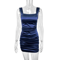 Women's Suspender Pleated Bodycon Casual Dress