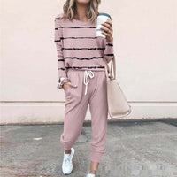 Women's 3D Printed Sweatshirt And Sweatpants Casual Set