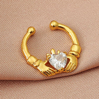 Zircon U Shaped Non Perforated Nose Hoop
