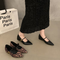 French Buckle Pointed Toe Pumps Women