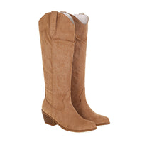 Western Cowboy Embroidered High-Heel Boots