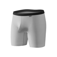 Men's Extended Fat Guy Anti-friction Leg Ice Silk U Convex Low Waist