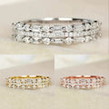 Multilayer Ring Three-layer Fine Circle Line Setting For Women Full Finger Rings Jewelry Gifts
