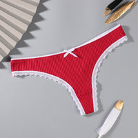 Women's Simple Solid Color Sports Breathable Lace Underwear