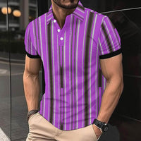 Fashion Casual Men's American Printed Short Sleeve