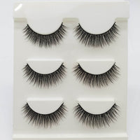 Three Pairs Of 3D Eyelash Natural Thick Multi-layer