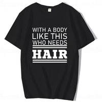 Plus Size Men's Cotton Short-sleeved Summer English Letter Printed T-shirt Top Men