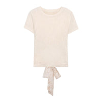 Women's Hollow-Out Strap Short-Sleeve Top