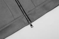 Solid Color Long Sleeve Lapel Pilot Jacket Versatile Trendy