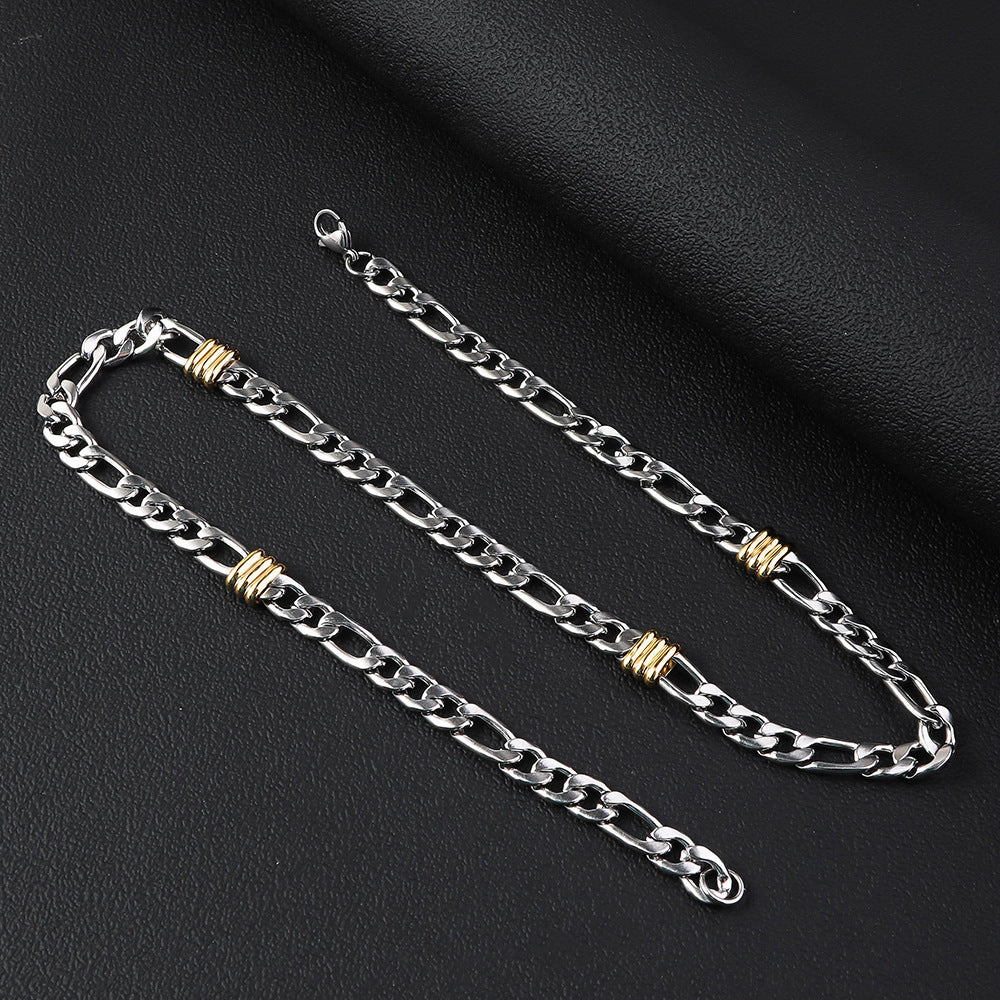 European And American Stainless Steel 31NK Chain Golden Balls Bracelet