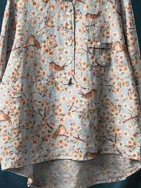 Long-sleeve 5-button Shirt With 3D Digital Animal Print