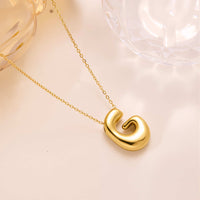 New Titanium Steel 18K Gold-Plated 26-Letter Necklace For Women