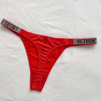 Rhinestone Lace Underwear Women's T-back
