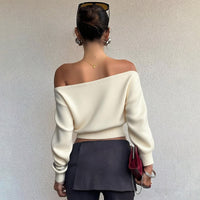 Women's Fashion Simple Elegant Slim-fit Long Sleeve Top
