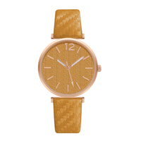 Ladies New Belt Watch Gold Shell Acupuncture Needle Casual Fashion Quartz Watch