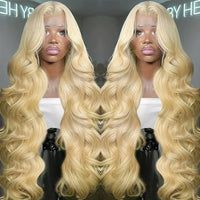 Light Gold Big Wave Lace Wig Head Cover