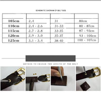 Cowhide Men's Pin Buckle Belt Men's Non-stitching Waistband