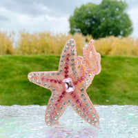 Diamond-embedded Light Luxury All-match Five-pointed Star Acetate Grip