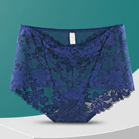 High Waist Hollow-out Lace Flower Underwear Belly Contracting Hip Lifting Cotton Bottom Fat