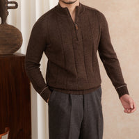 Warm Stand-up Collar Slim-fit Long-sleeved Sweater Retro Easy Matching