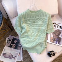 Design Sense Hollow-out Elegant Short Knitwear