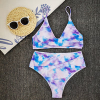 Solid Color Bikini Sexy Strappy Swimsuit
