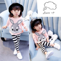 Baby Cotton Suit Children Children's Long-sleeved Two-piece Suit Little Girl Suit
