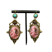 Mid-ancient Retro Heavy Industry Elephant Printed Ear Studs