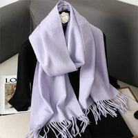 Solid Color Maillard Scarf Cashmere-like Women Warm Shawl