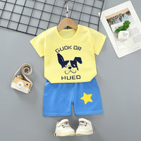 Hildren's Short-sleeved Suit Summer Cotton T-shirt