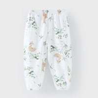 Baby Anti Mosquito Pants Summer Thin Cotton Ankle-tied Puff