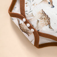 Newborn Short Sleeve Printed Casual Suit