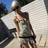 Sexy Floral Lace Trim Dress For Women
