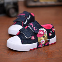 Children's Shoes Girls' Canvas Shoes Baby Sneakers Cowboy Breathable