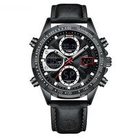 Mens Sports PU Leather Belt Quartz Watch