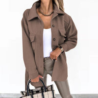 Lapel Jacket Fashion Casual Single-Breasted Coat With Belt Spring Autumn Women's Clothing