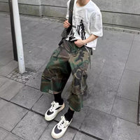 American-style Retro Loose-fit Camouflage Work Shorts