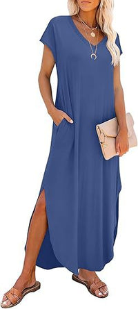 European And American Women's Casual Loose Long Dress