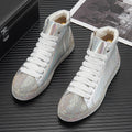 Men's Rhinestone Laser High Top Shoes
