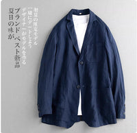 Thin Men's Linen Suit Business Casual