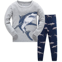 Cartoon Cute Animal Pattern Boy Cotton Long-sleeved Pajamas