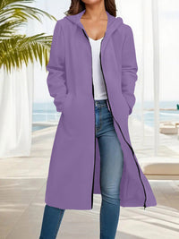 Fashionable Simple Comfortable All-match Slimming Hooded Coat
