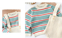 Boys And Girls Fashion Striped Knitted Top