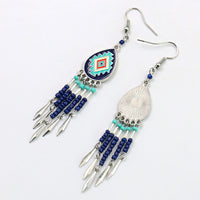Hanqi Ornament Metal Alloy Bohemian Oval Earrings